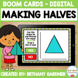 Making Halves - Boom Cards - Distance Learning