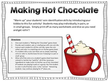 Preview of Making Hot Chocolate!  {Money/Coin Identification Game}