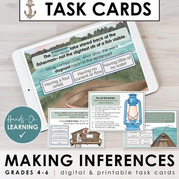 Preview of Making INFERENCES Task Cards, Activities, and Lessons (Print & Digital)
