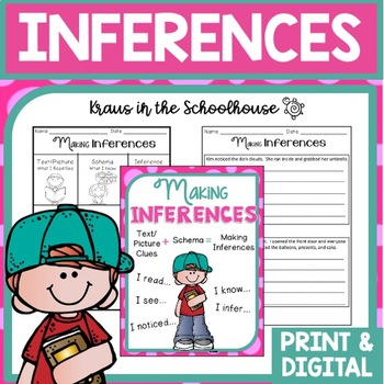 Preview of Making Inferences Worksheets Activities | Easel Activity Distance Learning