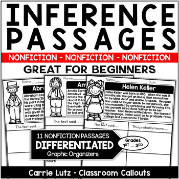 Preview of Inference Reading Passages Nonfiction Making Inferences Informational Text