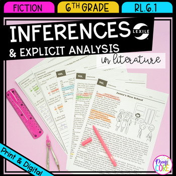 Preview of Making Inferences & Analysis - 6th Grade Reading Comprehension Passages RL.6.1