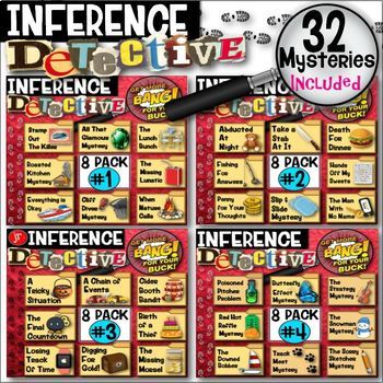 Preview of Making Inferences - Inference Detective (34-Pack)  Google Forms, PDF & Boom!