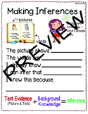 Making Inferences Anchor Chart / Graphic Organizer