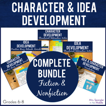 Preview of Making Inferences Character Development Printable BUNDLE Unit for Middle School
