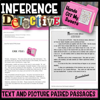 Preview of Making Inferences: Detective (Hands Off My Sweets) Google Form, PDF & Boom