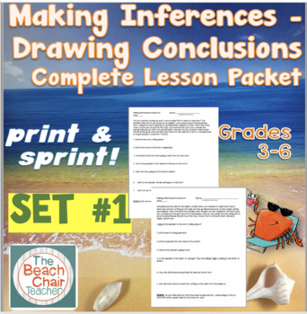 Preview of Making Inferences & Drawing Conclusions Lesson, Activities & Worksheets