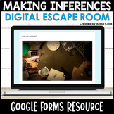 Making Inferences ELA Digital Escape Room | Google Forms |