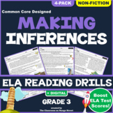 Making Inferences: ELA Reading Comprehension Worksheets | GRADE 3 ♥ NONFICTION