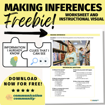 Preview of Making Inferences FREEBIE With Real Picture & Visual Support