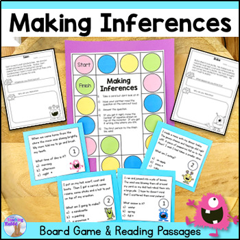 Preview of Making Inferences Game & Reading Passages First Grade Print & Digital Resource