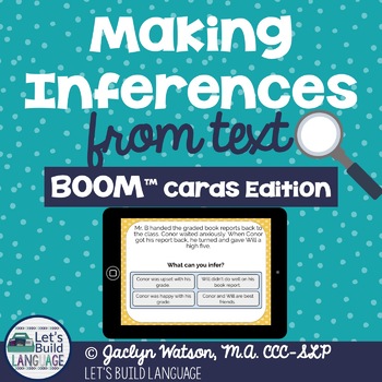 Preview of Making Inferences From Text BOOM Cards | Distance Learning