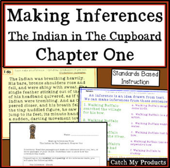 Preview of The Indian in the Cupboard Novel Study on Making Inference PROMETHEAN Board