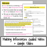 Making Inferences Google Slides and Guided Notes