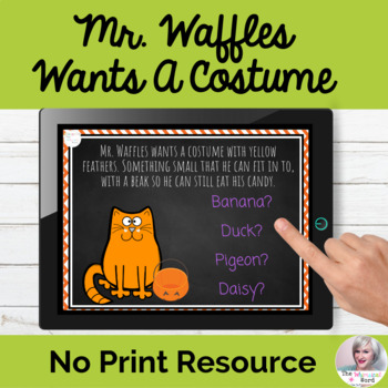 Preview of Making Inferences Halloween Activity No Print Speech | Distance Learning