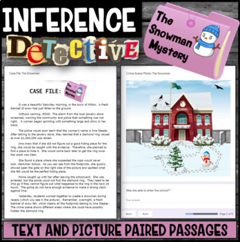 Preview of Making Inferences: Inference Detective (The Snowman) Google Form, PDF & Boom