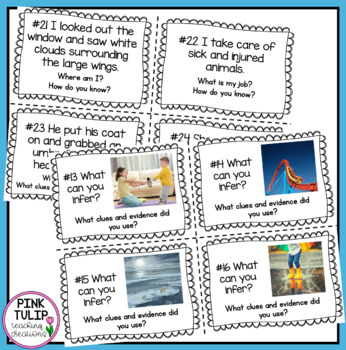 Making Inferences (Inferring) - Task Cards by Pink Tulip Teaching Creations