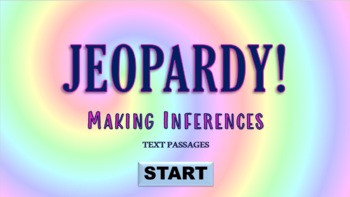 Preview of Making Inferences Jeopardy