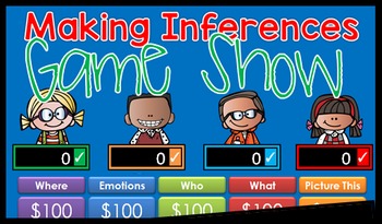 Preview of Making Inferences - Jeopardy Style Game Show - GC Distance Learning
