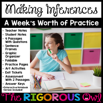 Preview of Making Inferences Lesson, Practice and Assessment