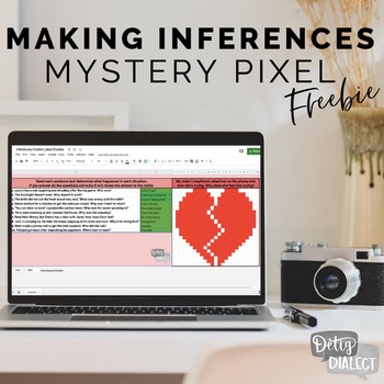 Preview of Making Inferences Mystery Pixel FREEBIE [google sheets™, no print]