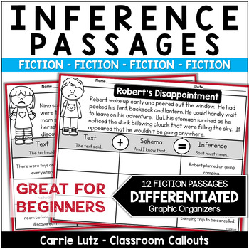 Preview of Making Inferences | Passages  Worksheets Graphic Organizers | Emotions