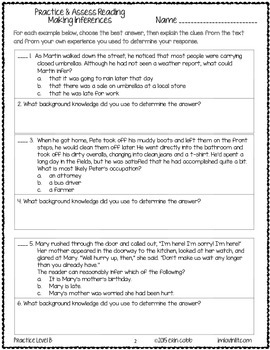 Making Inferences Practice & Assess: FREE No Prep Printables for Grade 6