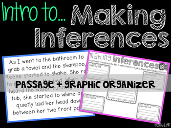 Preview of Making Inferences: Practice Passage and Graphic Organizer