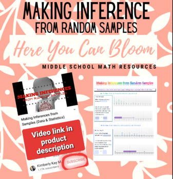 Preview of Making Inferences & Predictions w/ Random Samples Virtual Editable NOTES & VIDEO