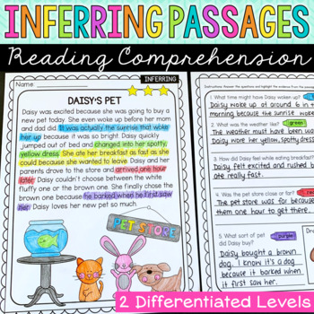 Preview of Making Inferences - Reading Comprehension Passages