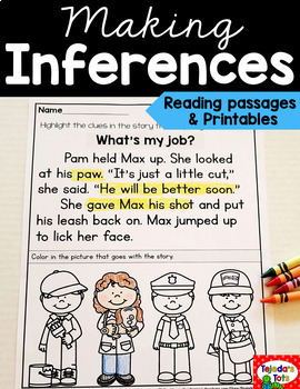 Preview of Making Inferences Reading Comprehension Passages & Printables 1st Grade