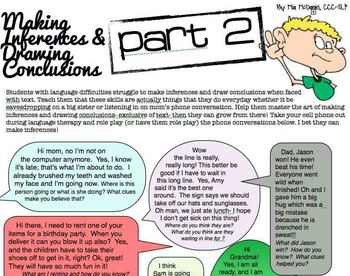 Preview of Making Inferences Role Play Activity | Part 2