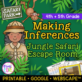 Making Inferences Reading Comprehension Escape Room & Webs