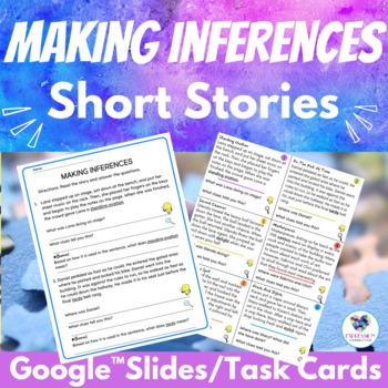 Preview of Making Inferences Short Stories 3rd to 5th Gr Speech Therapy Google™ Slides