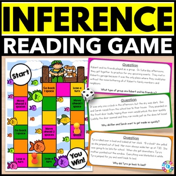 Preview of Making Inferences Activity Task Cards Game Reading Passages Inferring Practice
