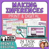 Making Inferences Task Cards  -  Digital and Print Inferencing Activities