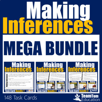 Preview of Making Inferences Task Cards Mega Bundle (Grades 3-5)