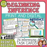 Making Inferences Task Cards for Inferencing Practice Print & Digital with Audio