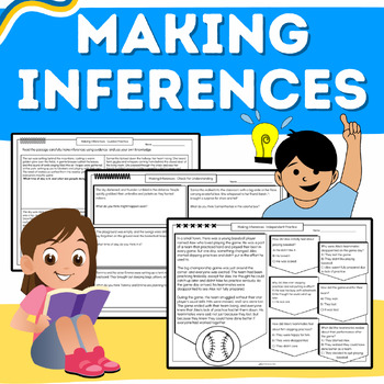 Preview of Making Inferences & Text Evidence: Activities, Worksheets, Sorting, & Practice