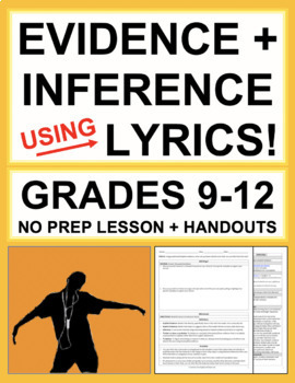 Preview of Making Inferences & Text Evidence with Song Lyrics | Printable & Digital