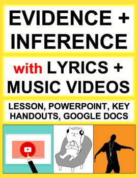 Preview of Making Inferences & Text Evidence with SONG LYRICS | Printable & Digital