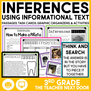 Preview of Making Inferences Using Informational Text - Inference Activities for 3rd Grade