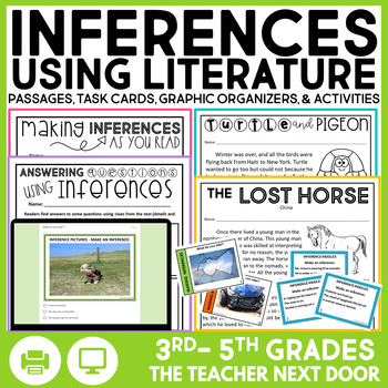 Preview of Making Inferences Literature Inference Activities Fiction Inferencing Activity