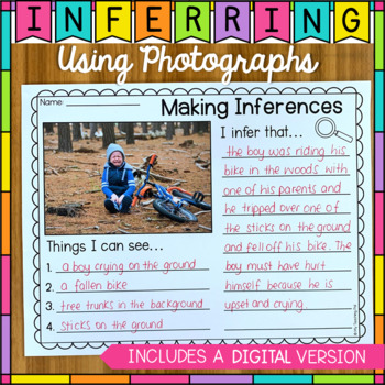 Preview of Making Inferences Using Photographs - Higher Order Thinking
