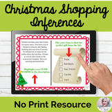 Making Inferences With Christmas Shopping NO PRINT Digital