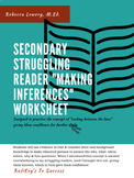Secondary Struggling Reader Making Inferences Worksheet