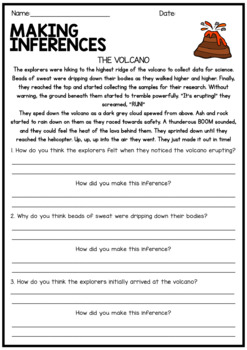 Making Inferences and Drawing Conclusions - Reading Worksheet | TpT