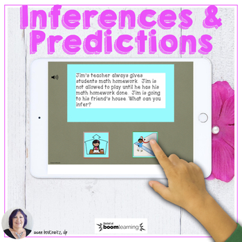 Preview of Predictions and Inferences with Picture Responses BOOM™ Speech Therapy Activity
