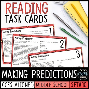 Preview of Making Inferences and Predictions Task Cards | PDF & Digital | Common Core