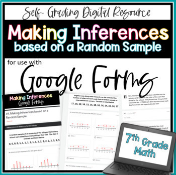 Preview of Making Inferences based on a Random Sample Google Forms Homework